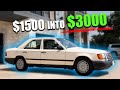 How I Easily Doubled my Profit $$$ | W124 1986 Mercedes 300D Flip Restoration