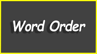 Python Programs #78: Word Order