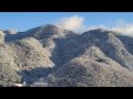 雪の朝の広島市安佐北区 可部方面と 鬼ヶ城山