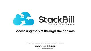 Accessing VM in StackBill (CMP).