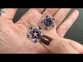 simple bicone beaded earrings diy. beading tutorial