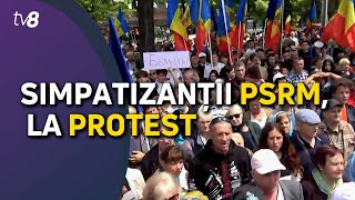 Simpatizanții PSRM, la protest. Au protestat în fața Parlamentului