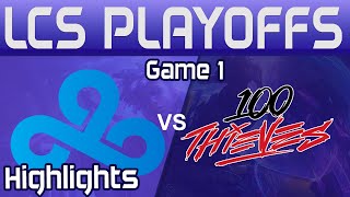 C9 vs 100 Highlights Game 1 | LCS Summer Playoffs 2024 | Cloud9 vs 100 Thieves