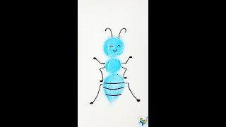 How to draw a cute ant | How to draw animals | How to draw an insect #shorts