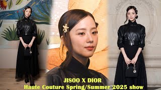 JISOO at DIOR Haute Couture Spring - Summer 2025 show in Paris