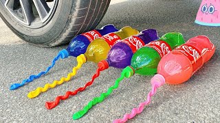 Experiment Car vs Coca Fanta Mirinda Balloons Candy Toys | Crushing Crunchy & Soft Things by Car