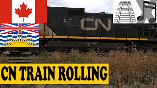 #41 CN Train rolling by in the North Okanagan, British Columbia