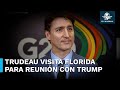 Justin Trudeau llega a Florida para reunión con Donald Trump tras amenaza arancelaria