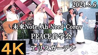 未来Note/Ah Need Corny【4K,横動画】2024.8.6・PEACE音学会・アリスガーデン