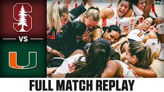 Stanford vs. Miami Full Match Replay | 2024 ACC Volleyball