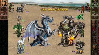 Heroes 3 COMBAT One year growth Rampart vs Ciberium