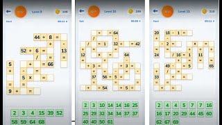 Math Crossword Number puzzle - Expert - Level 9 - Level 10 - Level 11