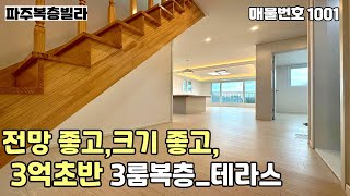 [파주복층빌라]전망 좋고~채광 좋고~분양가 좋고~!!이제는 찾기힘든 3억초반대의 금촌역 인근 3룸복층_테라스 파주복층빌라