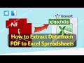 How to Extract Data from PDF to Excel Spreadsheets