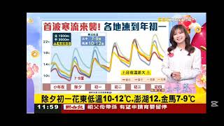 2025 0127（小年夜） 【1200東森午安新聞】【氣象時間】