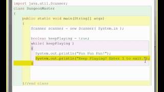Java While Loop using Boolean Expression in BlueJ - American Accent