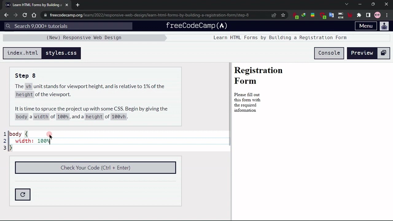 Learn HTML Forms By Building A Registration Form - Step 08 - YouTube