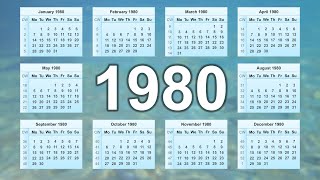 1980 Calendar