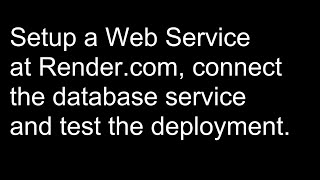 Render Web Service Setup