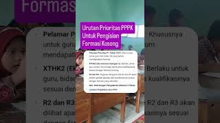 Urutan Prioritas Pengisian Formasi Kosong PPPK