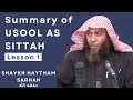 [1] Summary of Usool As Sittah | Shaykh Haytham Sarhan حفظه الله