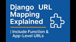 Django URL Mapping Explained Include Function AppLevel URLs