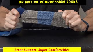 Dr Motion Mens Compression Crew Socks - AMAZING!