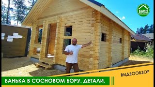 Детальный видео-обзор строящейся баньки в Сосновом Бору (Ленинградская область).