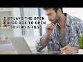 Displays the Open dialog box to open or find a file shortcut key in MS Excel