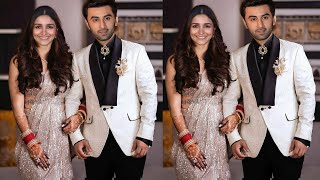 Ranbir Kapoor and Alia Bhatt at their Grand Wedding Reception with Karan Johar,Malaika,Arjun Kapoor