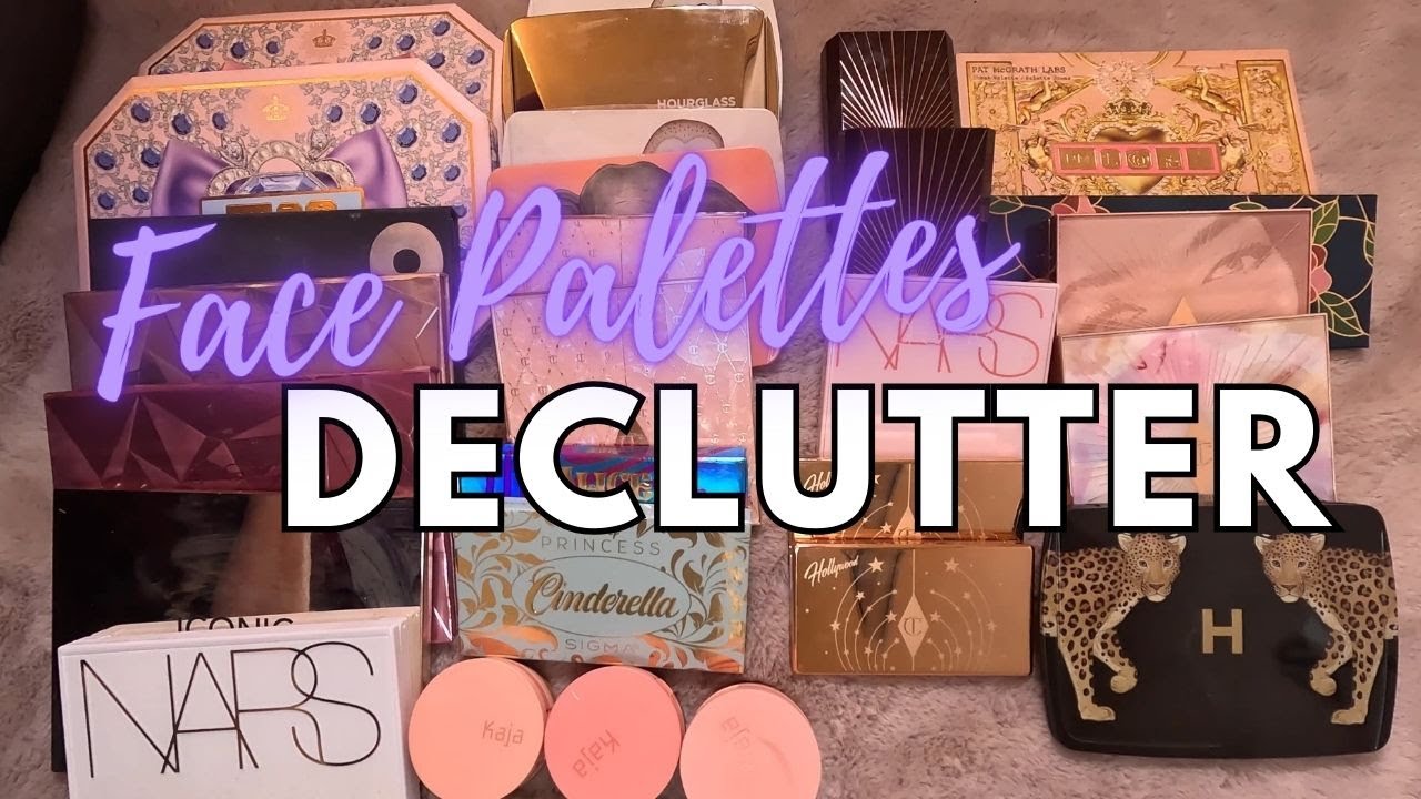 Makeup Declutter 2024 Episode 5 Massive Declutter Of My Face Palettes