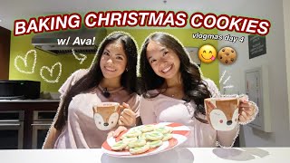 BAKING CHRISTMAS COOKIES W/ AVA *dorm q&a* | Vlogmas Day 4