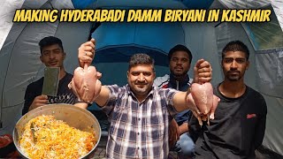 Making Hyderabadi Damm biryani in Kashmir 💚 | Apple varieties in my orchard |