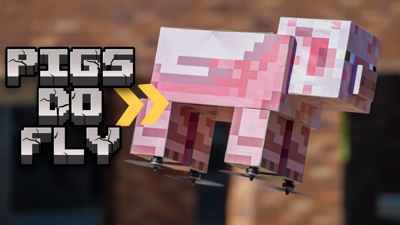 Building A Real Flying Minecraft Pig Youtube
