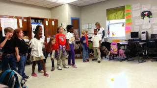 Alayna Easter Celebration at school egg carry