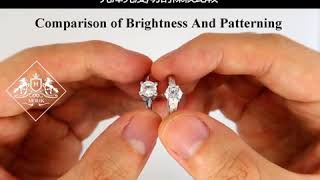 100% 美國CC莫桑石 VS GIA鑽石 (香港有售) - US CC Moissanite VS Diamond Side by Side