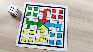 How to make Ludo Game Board at home | Ludo Board making idea | Homemade Ludo board easy