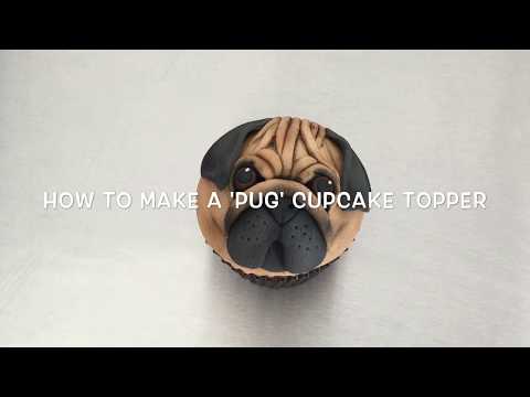 How to make a 'Pug Face' cupcake topper How to make a 'Pug Face' cupcake topper