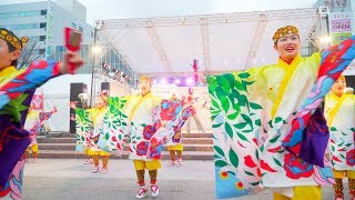 [4K]とらっくよさこい（ちふれ）　土佐のおきゃく2018 よさこい春の舞(中央)