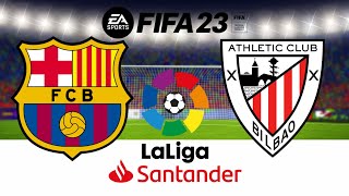 ATHLETIC CLUB vs FC BARCELONA (LaLiga Santader) Fifa 23 Gameplay Highlights (No Commentary)