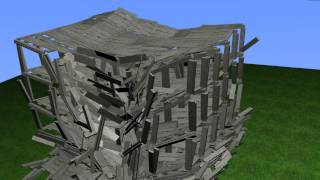 Building collapse - blender physics test