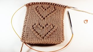 تريكو نقشة القلب المفرغ ( لكوفية - بلوفر - جونتى -...)نقشات تريكو__ Knitting lace heart