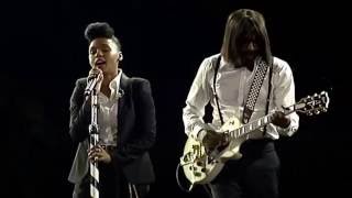 Kellindo performing with Janelle Monae at Roskilde Festival \