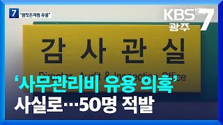 ‘사무관리비 유용 의혹’ 사실로…전남도 감사서 50명 적발 / KBS  2023.05.25.