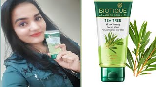 Biotique TEA TREE face wash || 100% honest review || face wash for acne prone skin