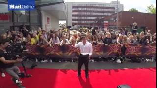 Simon and the other judges arrive at the X factor auditions