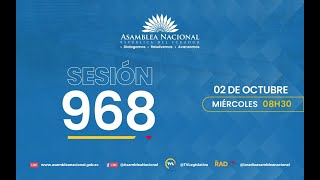 Sesión 968 del Pleno de la Asamblea Nacional