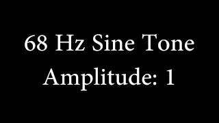 68 Hz Sine Tone Amplitude 1