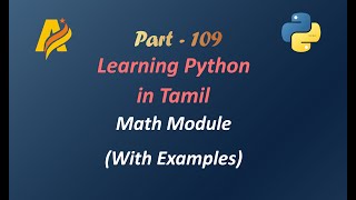 Python Programming in Tamil | Math Module with Examples