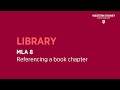 MLA 8 - Referencing a BOOK CHAPTER